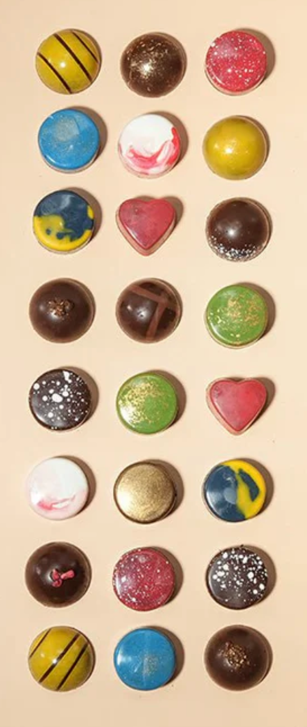 Selection of 24 Chocolate Bonbons from Honest Chocolat